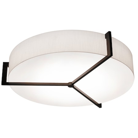 Afx Apex 19'' Flush Mount - Espresso Finish - Linen White Shade APF1932MBES-LW